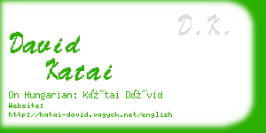 david katai business card